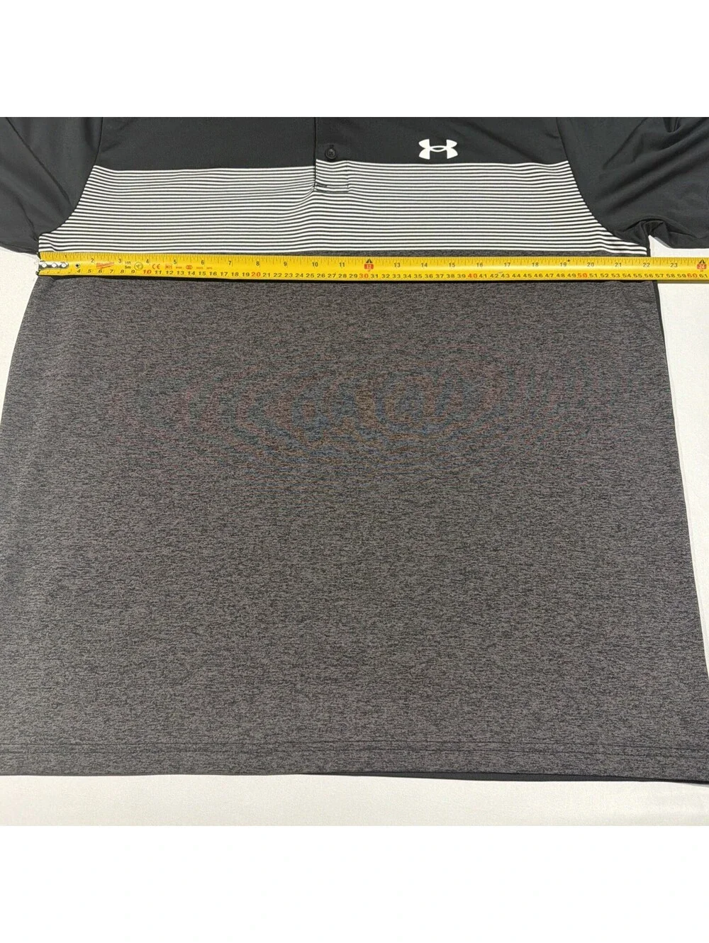 UA Under Armour Playoff Polo Shirt Mens XL Black, Grey And White